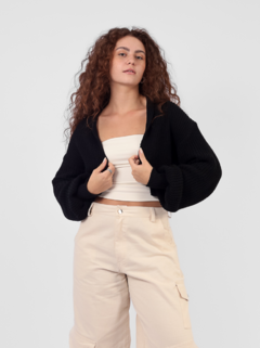 Cardigan Tricot Preto na internet