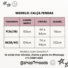 Calça Pantalona com fendas - BY ♥ THAY