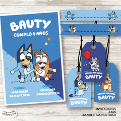 Kit Imprimible Bluey en azul
