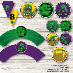 Kit Imprimible Hulk - comprar online