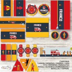 Kit Imprimible Bomberos en internet