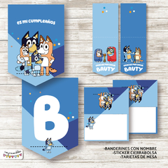 Kit Imprimible Bluey en azul - Imprimibles