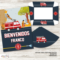 Kit Imprimible Bomberos - tienda online