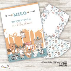 Kit Imprimible Animales del bosque tribal