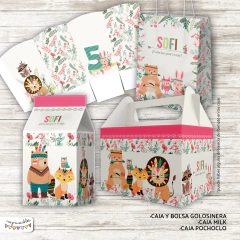 Imagen de Kit Imprimible Animales tribales en rosa