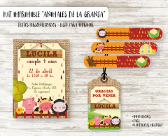 Kit imprimible Animales de la granja