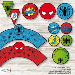 Kit imprimible Hombre Araña Comic - comprar online