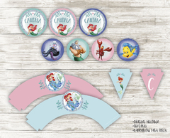 Kit imprimible La Sirenita Ariel - comprar online