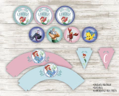 Kit imprimible La Sirenita Ariel - comprar online