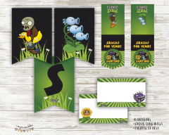 Kit Imprimible Plantas Vs. Zombies - Imprimibles