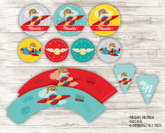Kit imprimible Aviador - comprar online