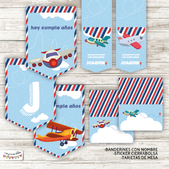 Kit Imprimible Aviones - Imprimibles