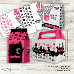 Imagen de Kit Imprimible Basquet rosa