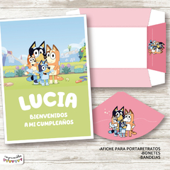 Kit Imprimible Bluey en rosa - tienda online