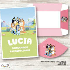 Kit Imprimible Bluey en rosa - tienda online