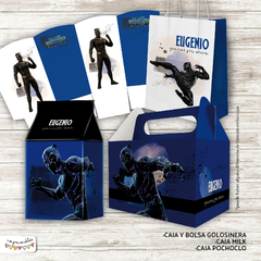 Kit Imprimible Pantera Negra acuarela