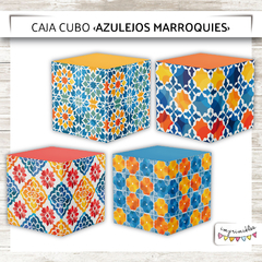 Cajas Cubo AZULEJOS marroquies