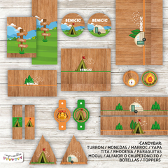 Kit imprimible Campamento en internet