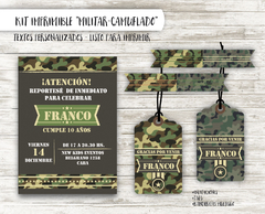 Kit imprimible Militar - Camuflado