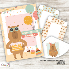 Imagen de Kit Imprimible Carpinchos - Capibaras PASTEL