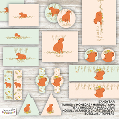 Kit Imprimible Carpinchos - Capibaras con flores en internet