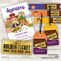 Kit Imprimible Charlie y la fábrica de chocolate - Willy Wonka