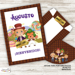 Kit Imprimible Charlie y la fábrica de chocolate - Willy Wonka