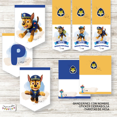 Kit imprimible Chase Paw Patrol - Imprimibles