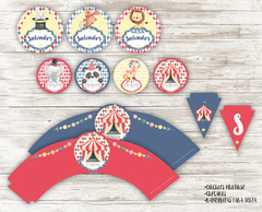 Kit imprimible Circo acuarela - comprar online