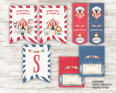 Kit imprimible Circo acuarela - Imprimibles