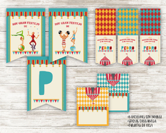 Kit imprimible Circo - Imprimibles