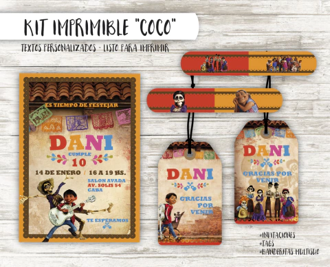 Kit imprimible Coco