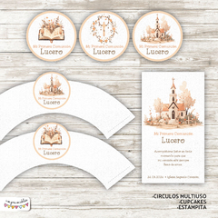 Kit imprimible Primera Comunión flores en natural - comprar online