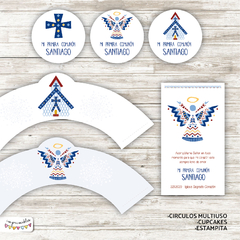 Kit Primera Comunión - Bautismo Nórdico en azul - comprar online