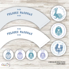 Kit Imprimible Desayuno Pascuas Conejos y Gallinas - comprar online