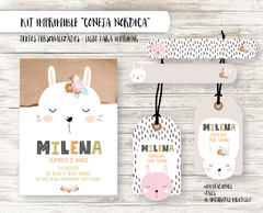 Kit imprimible Coneja Nórdica