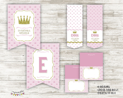 Kit imprimible Corona con glitter