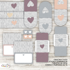 Kit Imprimible Desayuno Corazones pastel en internet
