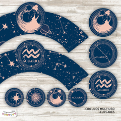 Kit Imprimible Desayunos del zodíaco: ACUARIO - comprar online