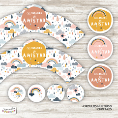 Kit Imprimible Desayuno Día del amigo ARCOIRIS - comprar online