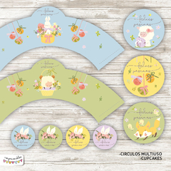 Kit Imprimible Desayuno Animales de Pascuas 