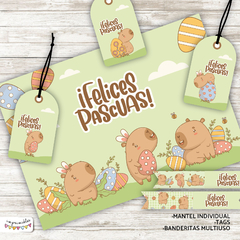 Kit Imprimible Desayuno Pascuas Capibara - comprar online