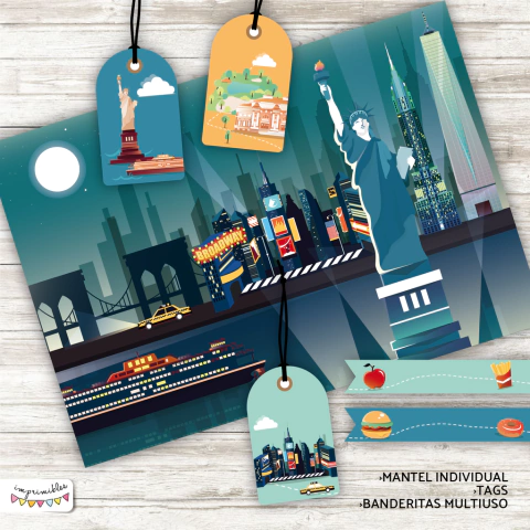 Kit Imprimible Desayuno New York