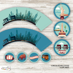 Kit Imprimible Desayuno New York - comprar online
