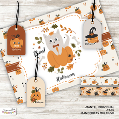 Kit Imprimible Desayuno Halloween Calabazas
