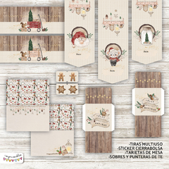 Kit imprimible Desayuno Navidad Acuarela - Imprimibles