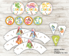 Kit imprimible Dinosaurios acuarela - comprar online