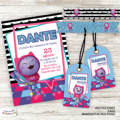 Kit imprimible DJ MUSICAT - La Casa De Muñecas De Gabby