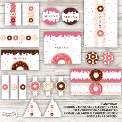 Kit Imprimible Donas