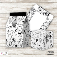 Kit Imprimible Desayuno Navidad para colorear 